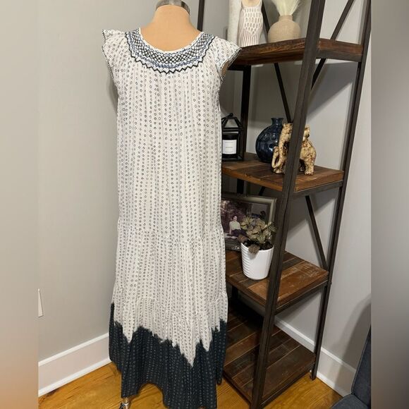 Apiece Apart Aborsano Smock Neck Tiered Maxi Dress Women’s SIZE SMALL - Picture 4 of 14